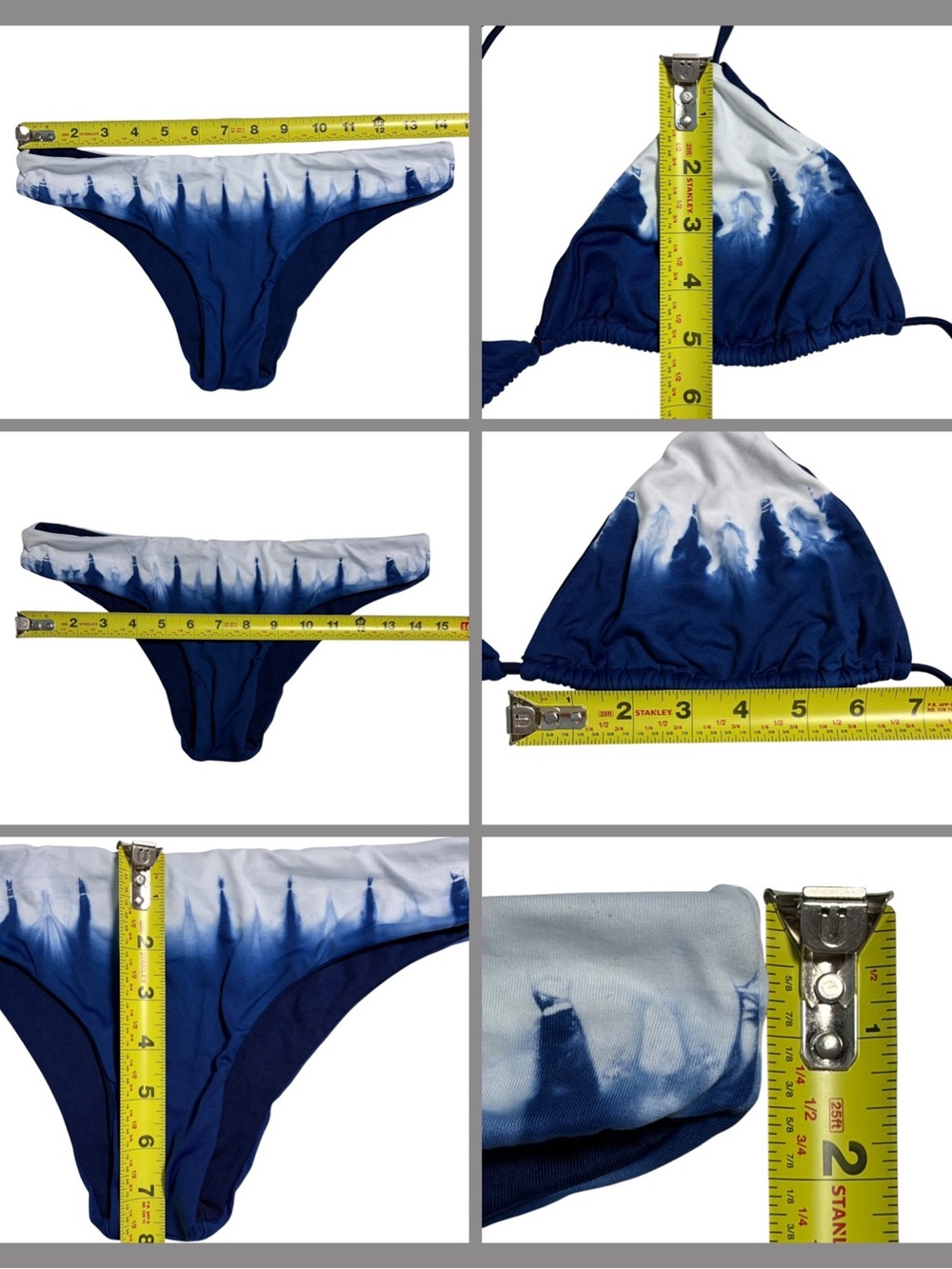 new Tie-Dye Triangle String Bikini (Top Small/ Bottoms Medium) - Picture 8 of 16
